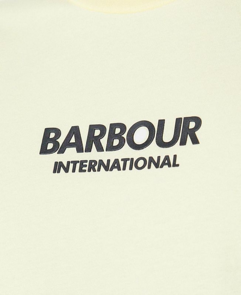 Light Yellow Men Barbour International Formula T-Shirts | US-9837KNICL