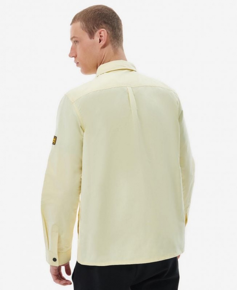 Light Yellow Men Barbour International Skyline Overshirt | US-3612FVDYS