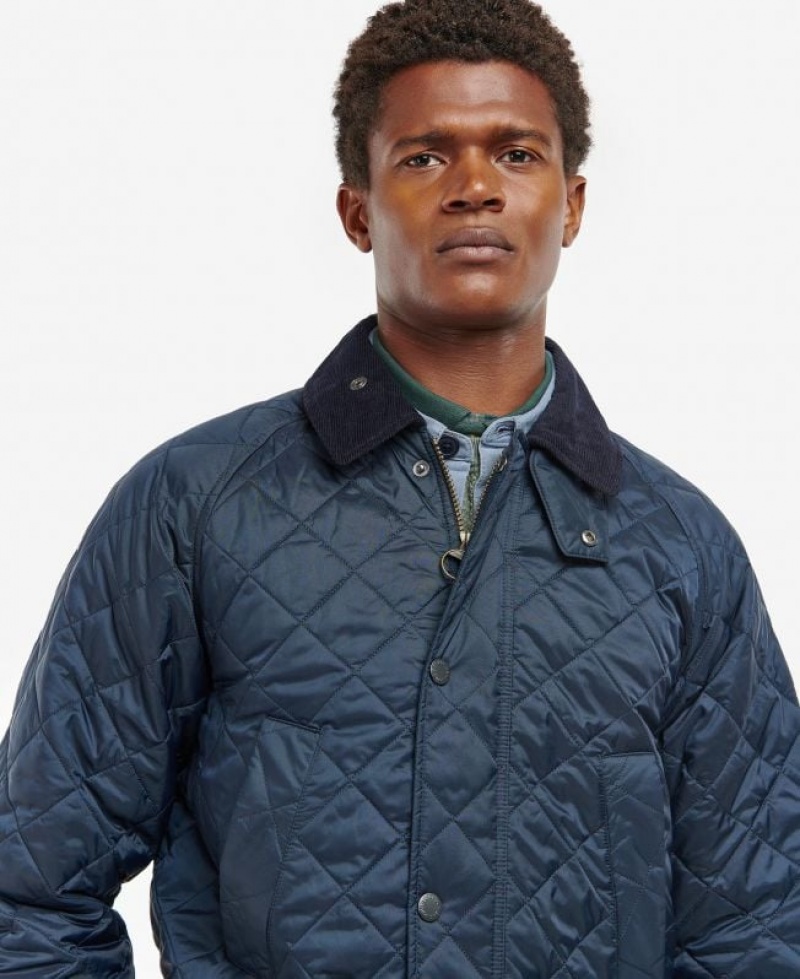 Navy Men Barbour Ashby Quilted Jacket | US-8709DPIKS