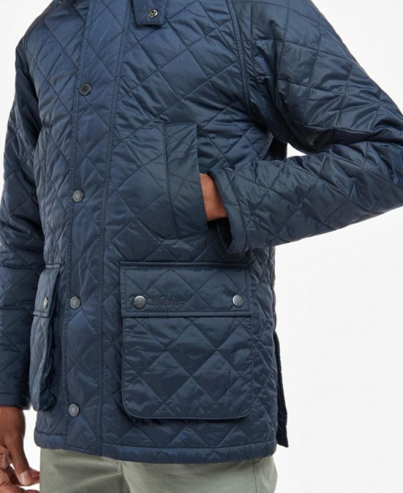 Navy Men Barbour Ashby Quilted Jacket | US-8709DPIKS