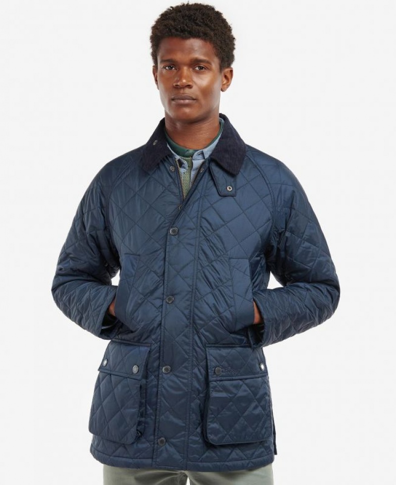 Navy Men Barbour Ashby Quilted Jacket | US-8709DPIKS