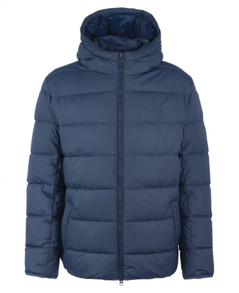 Navy Men Barbour Barton Quilted Jacket | US-7410VYJNQ