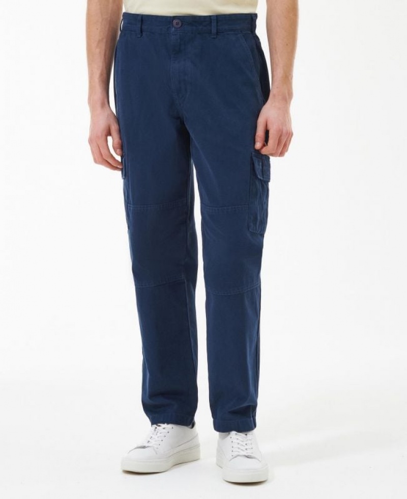 Navy Men Barbour Beacon Finch Cargo Pants | US-5814JMAXB