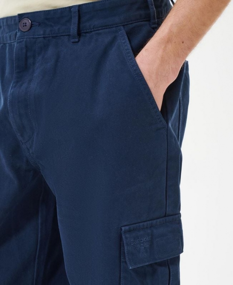 Navy Men Barbour Beacon Finch Cargo Pants | US-5814JMAXB