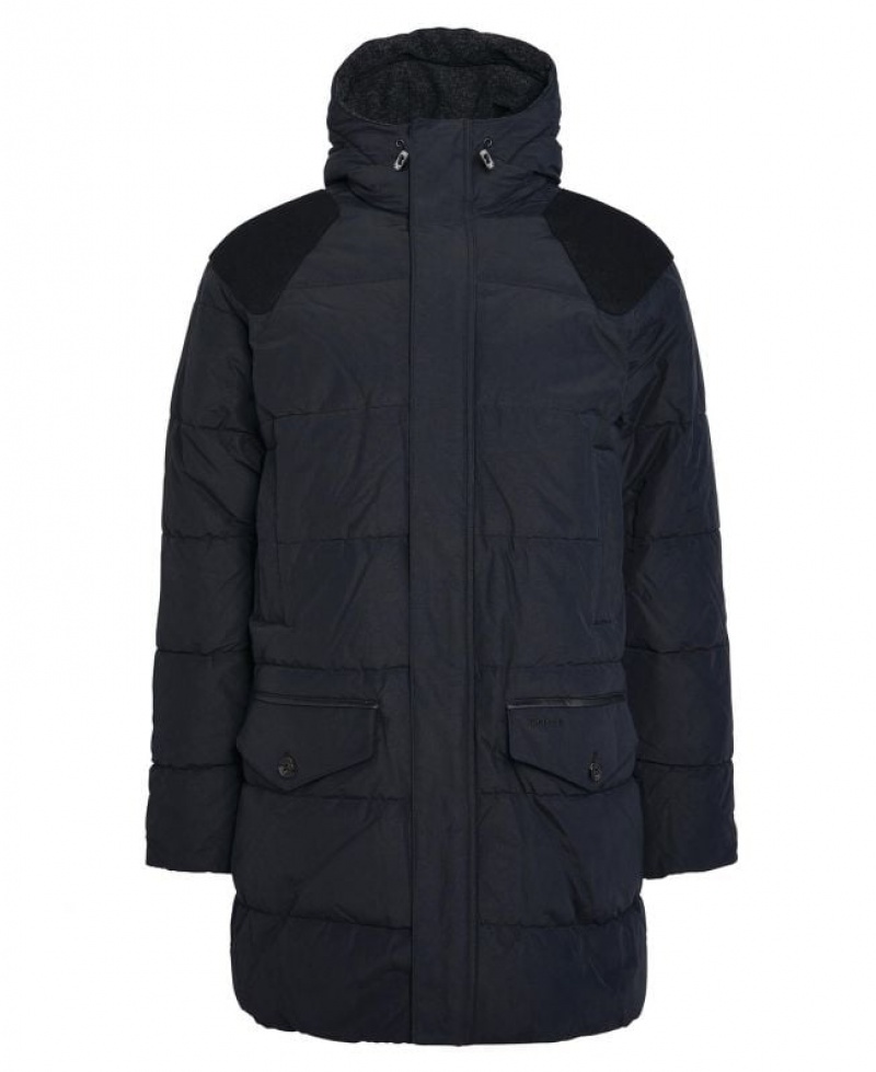 Navy Men Barbour Beaufort Baffle Quilted Jacket | US-8724VCNZF