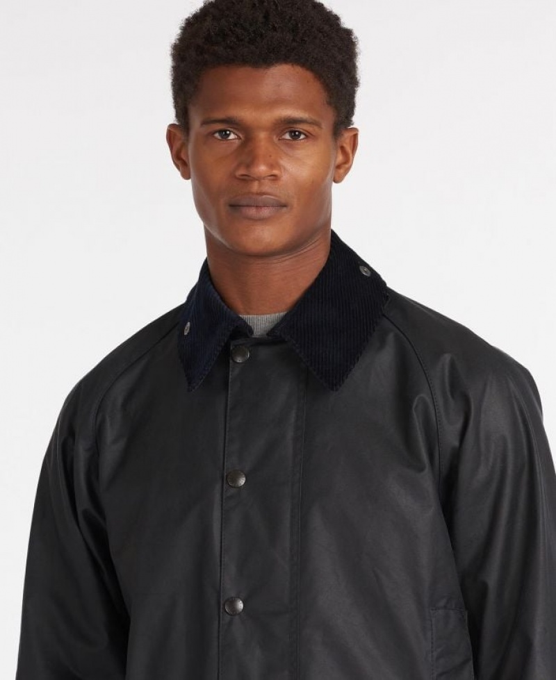 Navy Men Barbour Beaufort® Waxed Jacket | US-4871ZXEPC