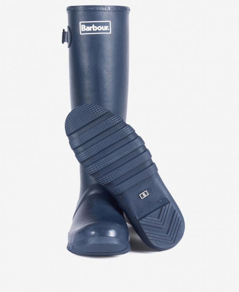 Navy Men Barbour Bede Wellington Rain Boots | US-5730ICPJG