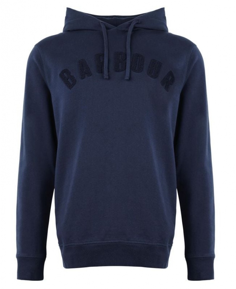 Navy Men Barbour Birkby Hoodie | US-5817GIVWZ