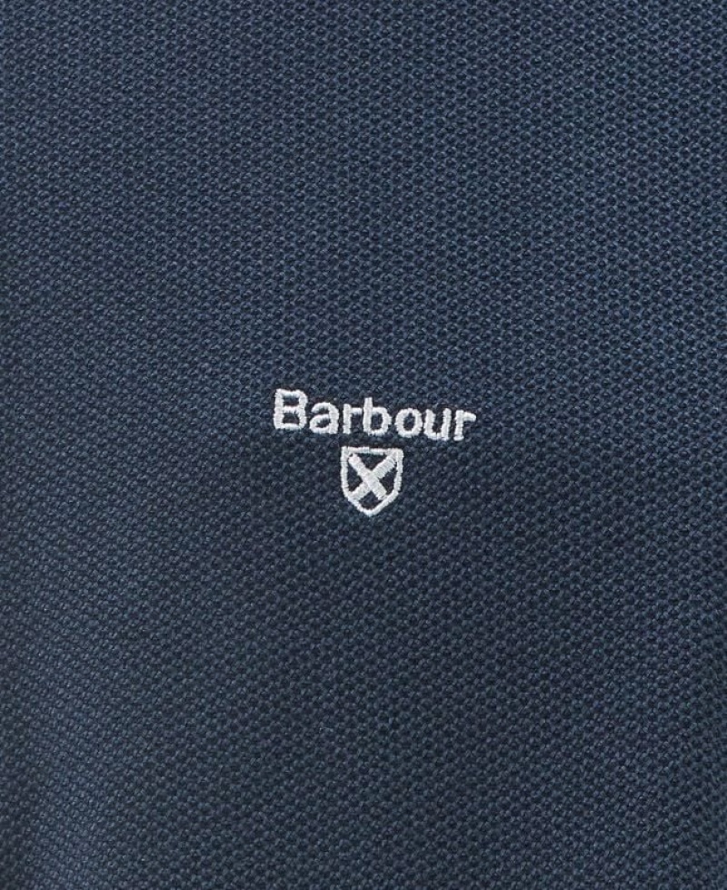 Navy Men Barbour Birkrigg Half Zip Sweatshirt | US-7310VDRMY