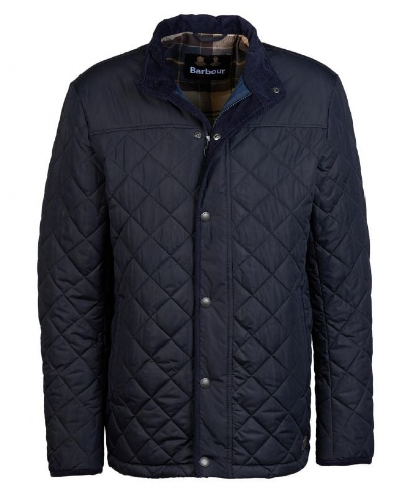 Navy Men Barbour Brendon Quilted Jacket | US-3982IRSNX