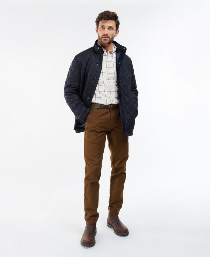 Navy Men Barbour Brendon Quilted Jacket | US-3982IRSNX