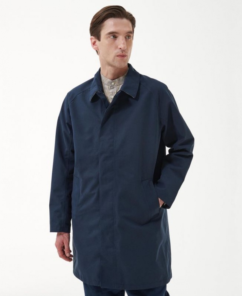 Navy Men Barbour Cambridge Mac Waterproof Jacket | US-8124LMRQA