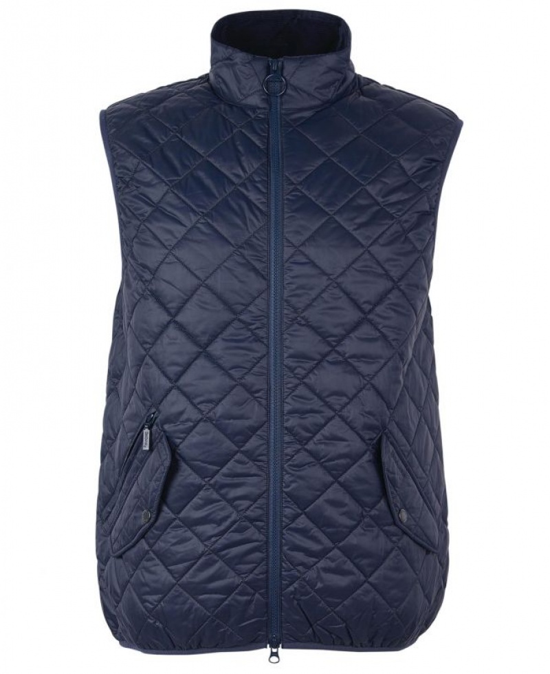 Navy Men Barbour Chelsea Vest | US-9734THJWE