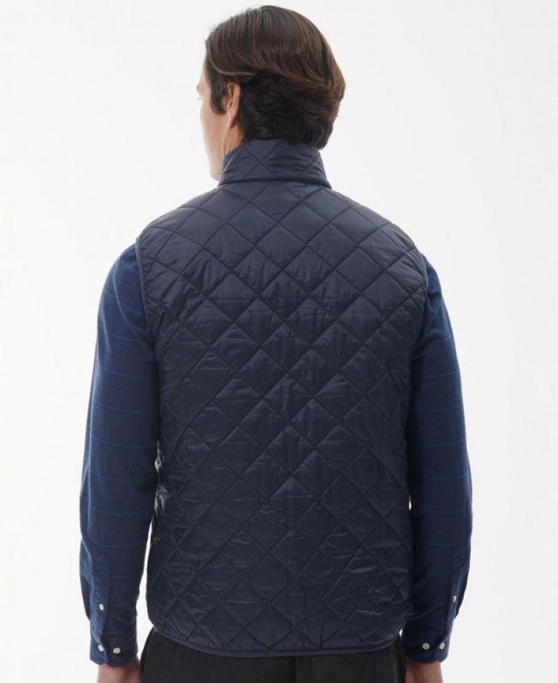 Navy Men Barbour Chelsea Vest | US-9734THJWE