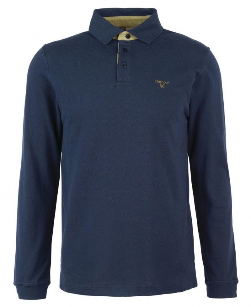 Navy Men Barbour Conforth Polo Shirt | US-8670RQAHK