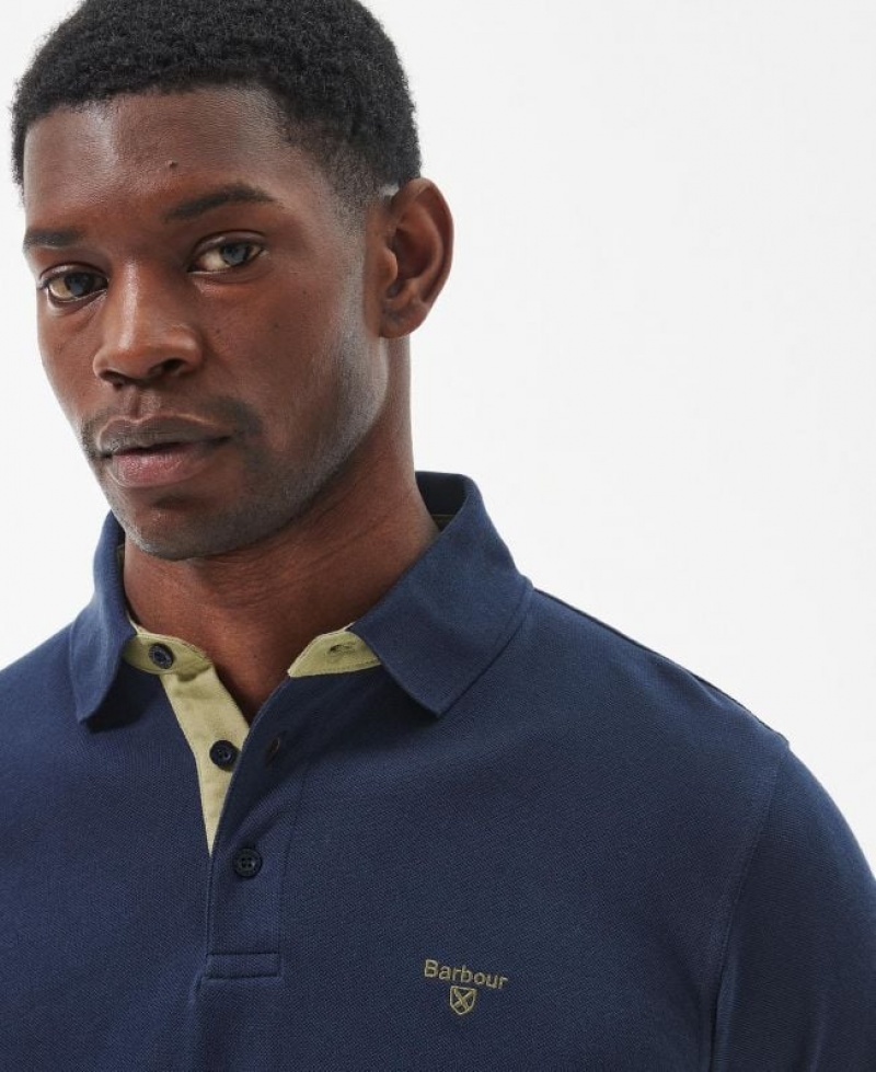 Navy Men Barbour Conforth Polo Shirt | US-8670RQAHK