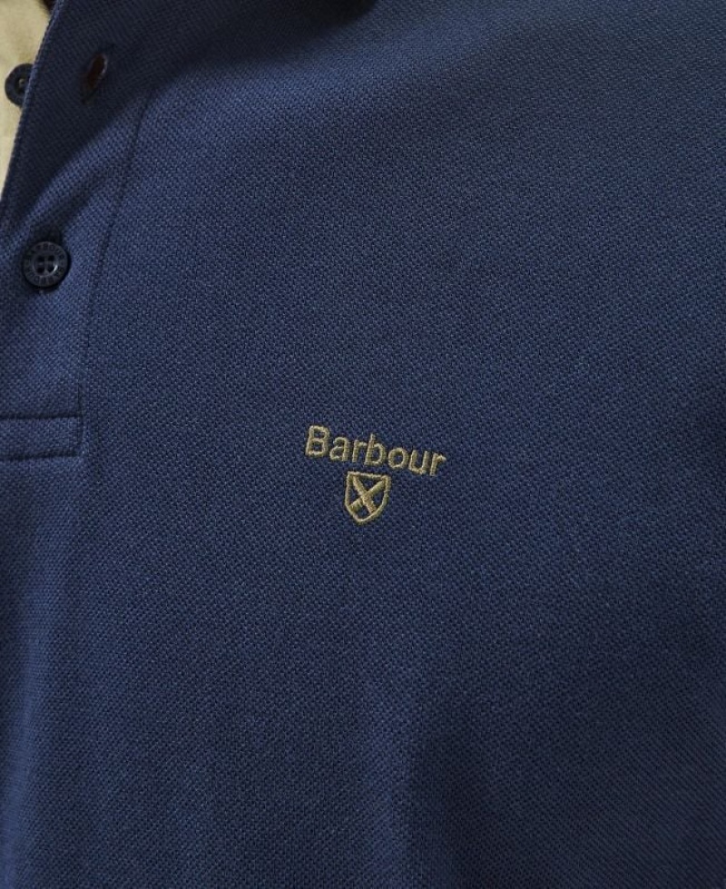 Navy Men Barbour Conforth Polo Shirt | US-8670RQAHK