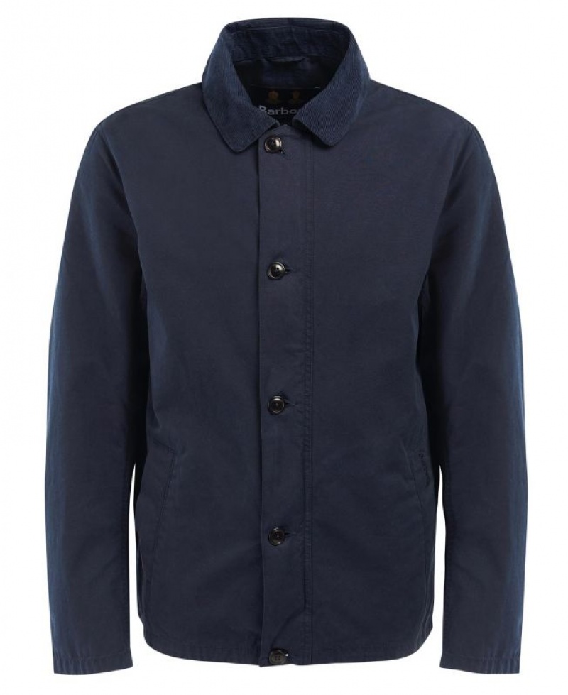 Navy Men Barbour Crimdon Casual Jacket | US-3025DMTRV