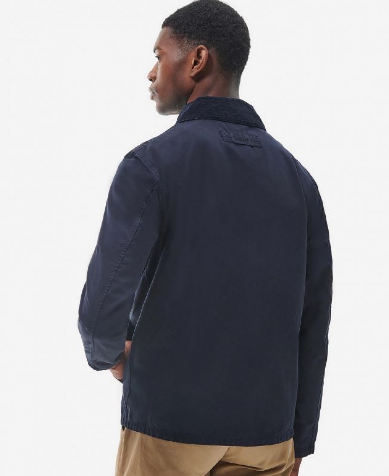 Navy Men Barbour Crimdon Casual Jacket | US-3025DMTRV