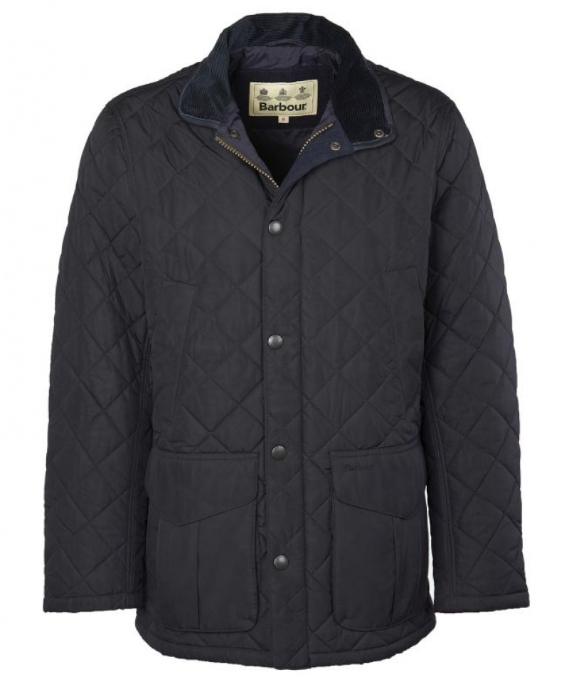 Navy Men Barbour Devon Quilted Jacket | US-7603PWEMD