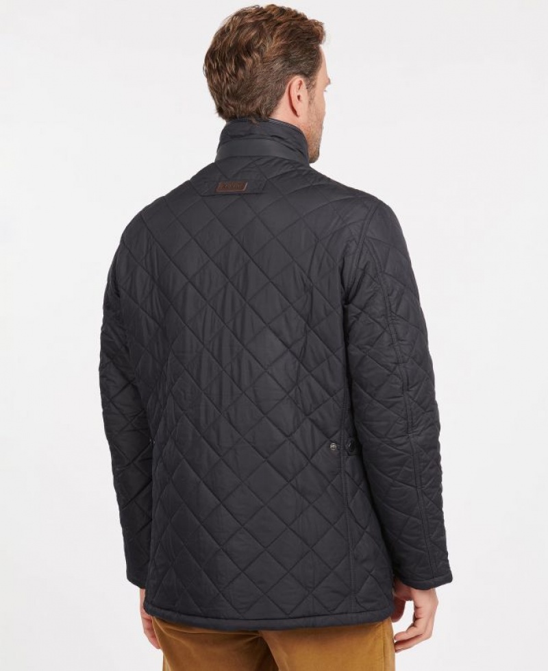 Navy Men Barbour Devon Quilted Jacket | US-7603PWEMD