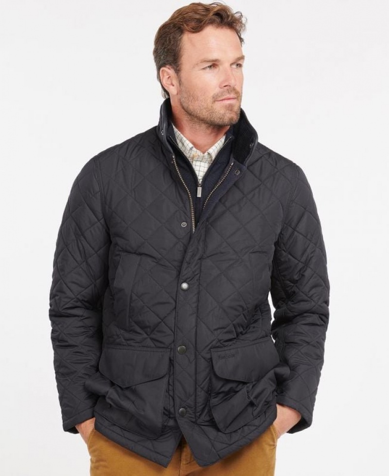 Navy Men Barbour Devon Quilted Jacket | US-7603PWEMD