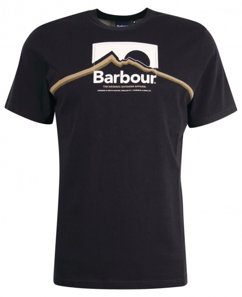 Navy Men Barbour Ellonby Graphic T-Shirts | US-6913LVRPS