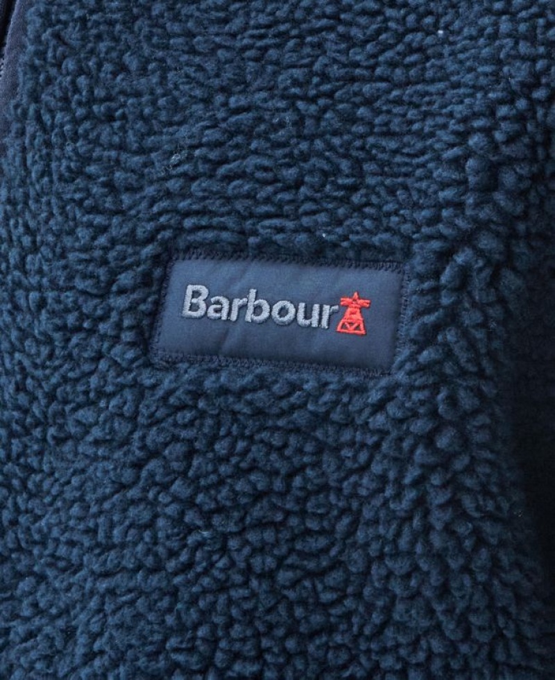 Navy Men Barbour Emble Fleece | US-9407REPMZ