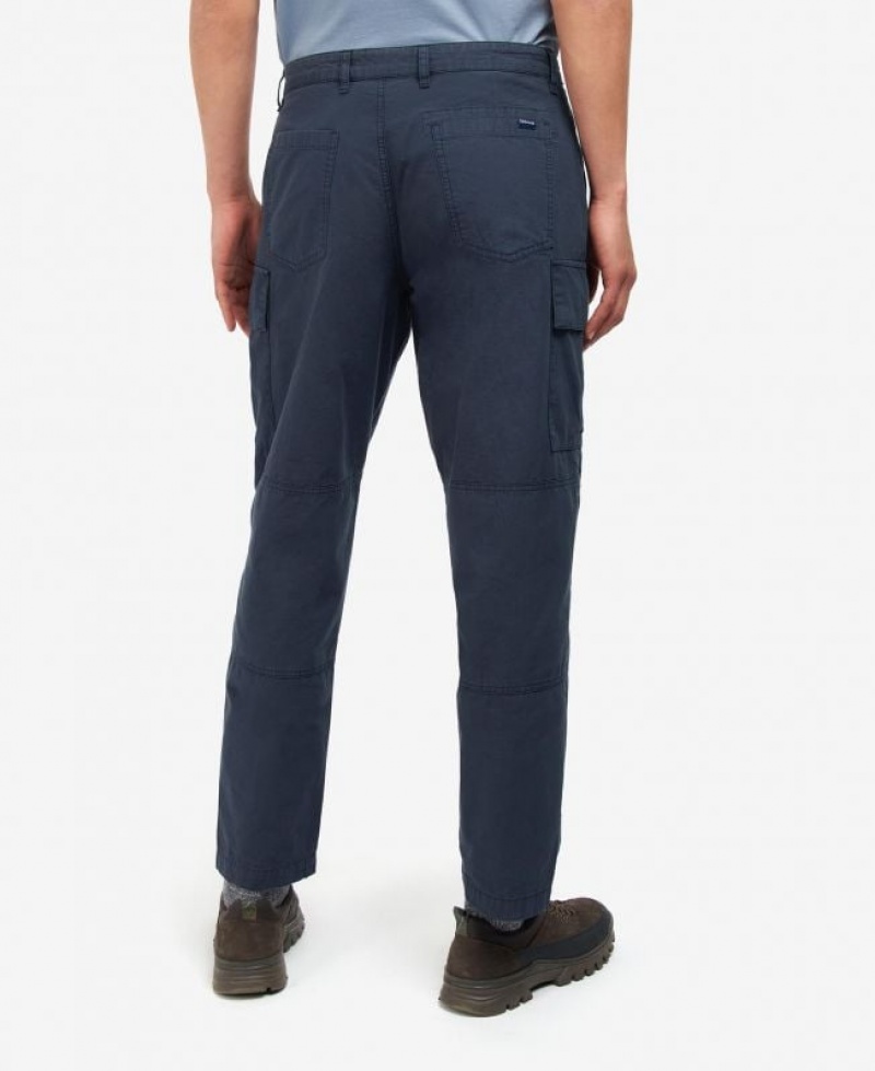 Navy Men Barbour Essential Ripstop Cargo Pants | US-6729ZFPNT