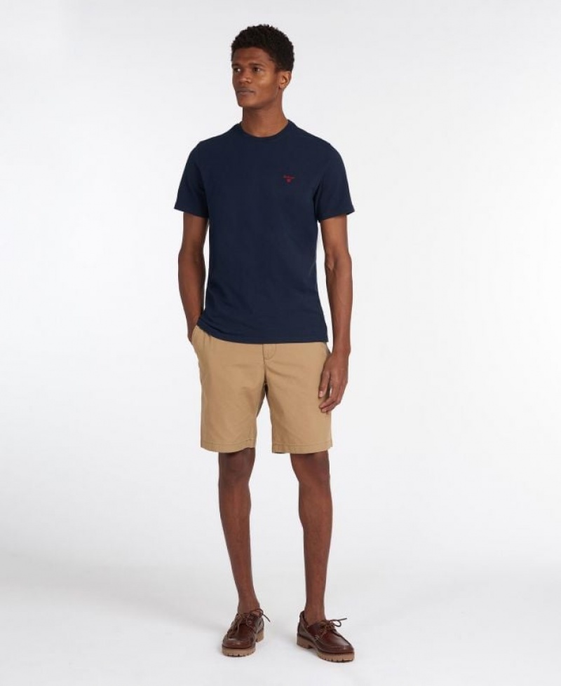 Navy Men Barbour Essential Sports T-Shirts | US-7806QVEGL