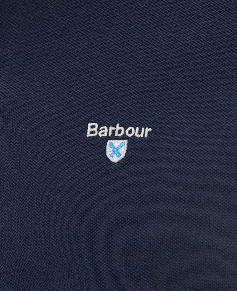 Navy Men Barbour Firbank Polo Shirt | US-0673IEJBC