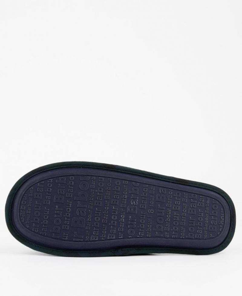 Navy Men Barbour Foley Slippers | US-6842EWCXN