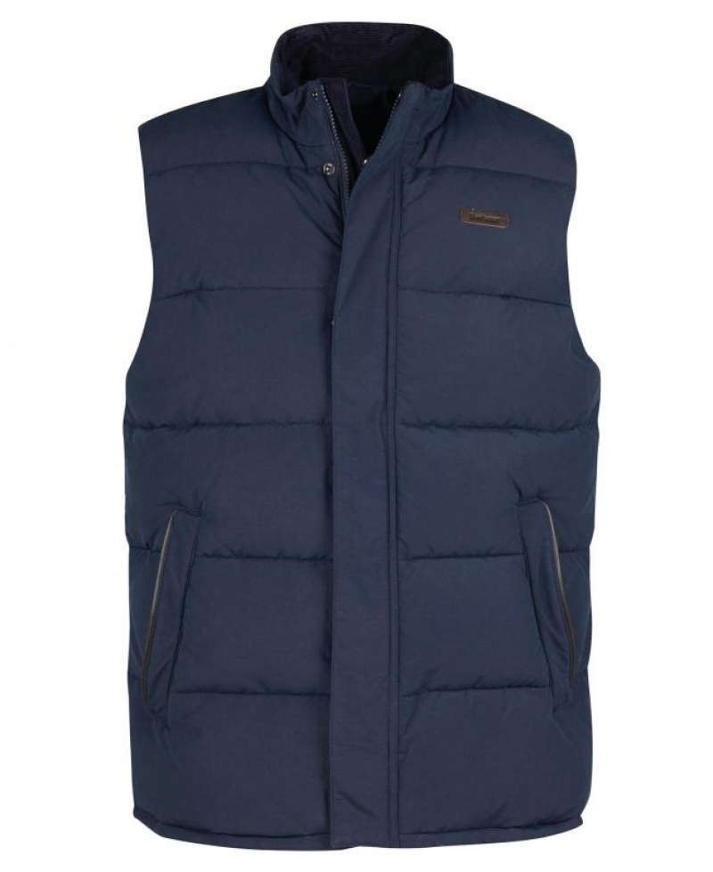 Navy Men Barbour Fontwell Vest | US-8652OPKNA