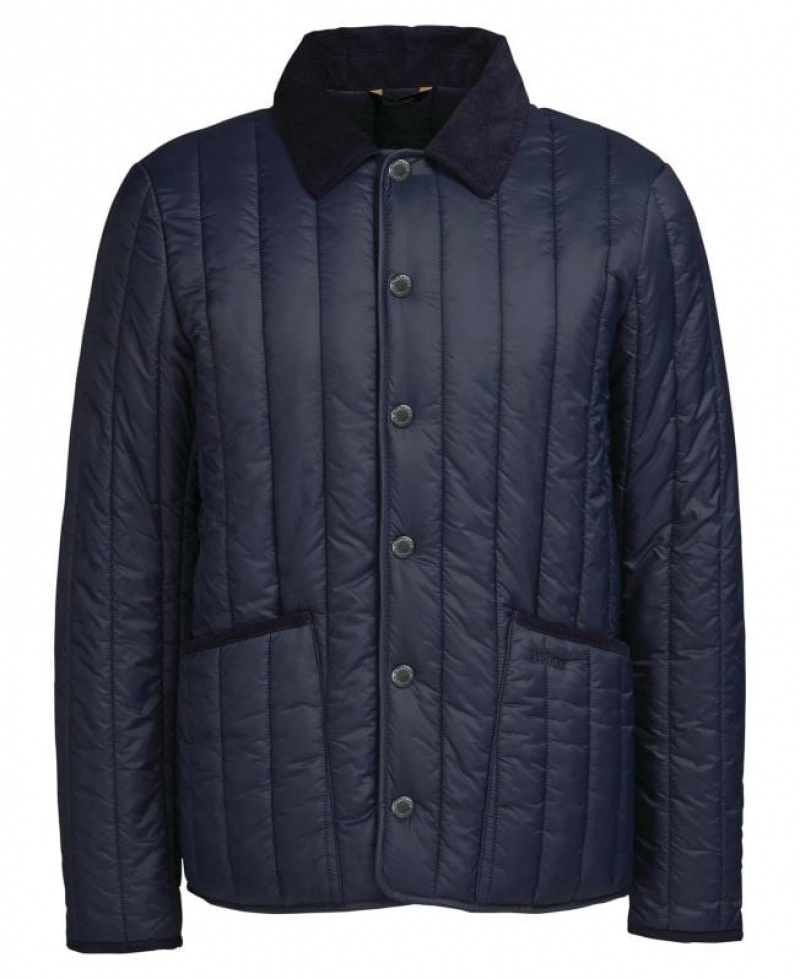 Navy Men Barbour Herring Quilted Jacket | US-9210EGPID