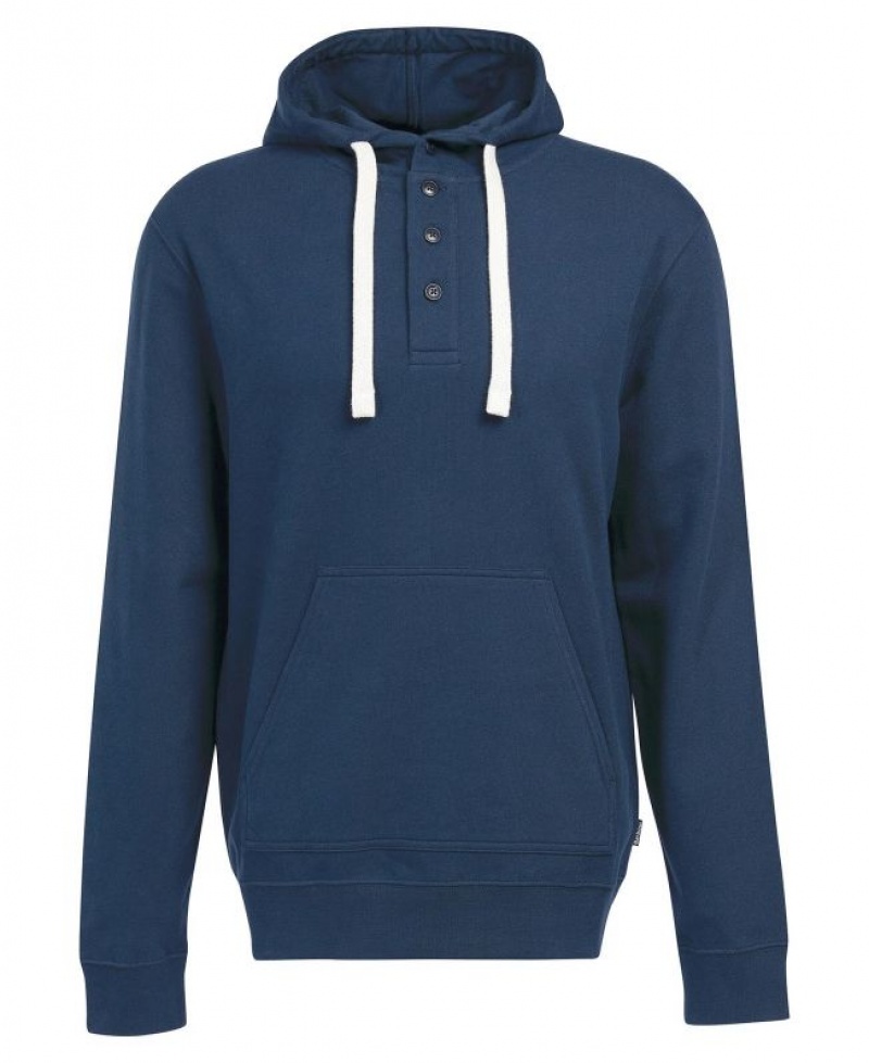 Navy Men Barbour Hetton Hoodie | US-8167BHCIK