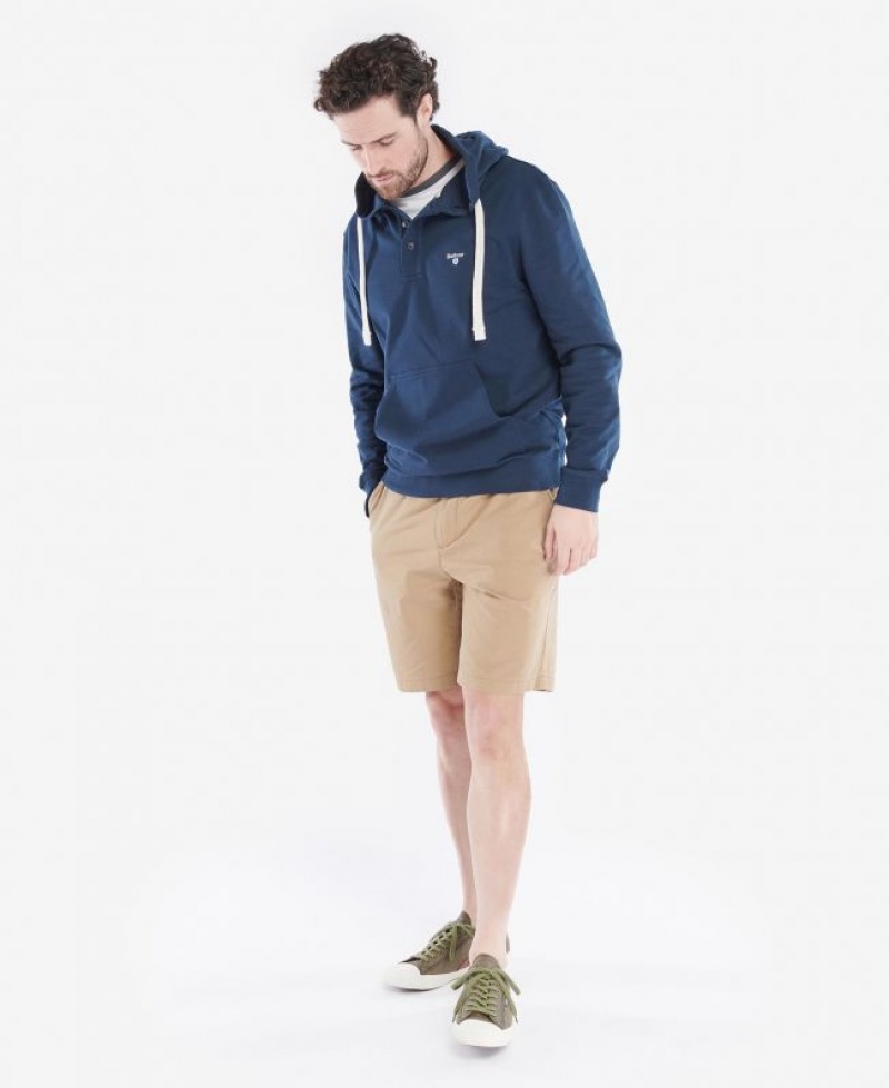 Navy Men Barbour Hetton Hoodie | US-8167BHCIK