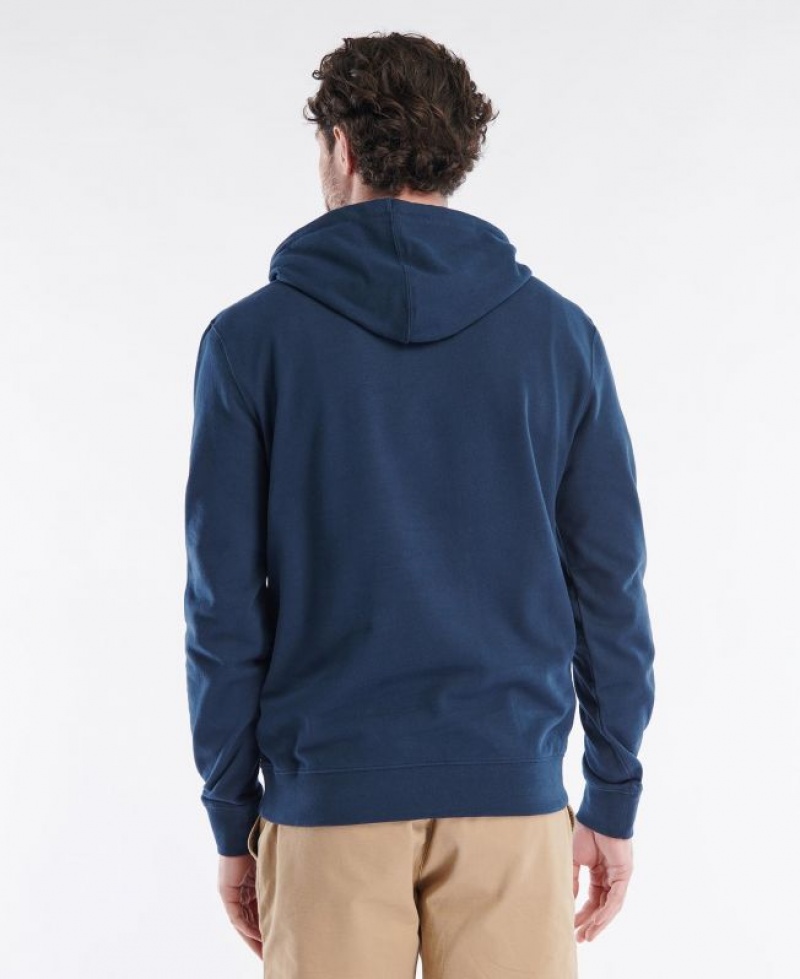 Navy Men Barbour Hetton Hoodie | US-8167BHCIK