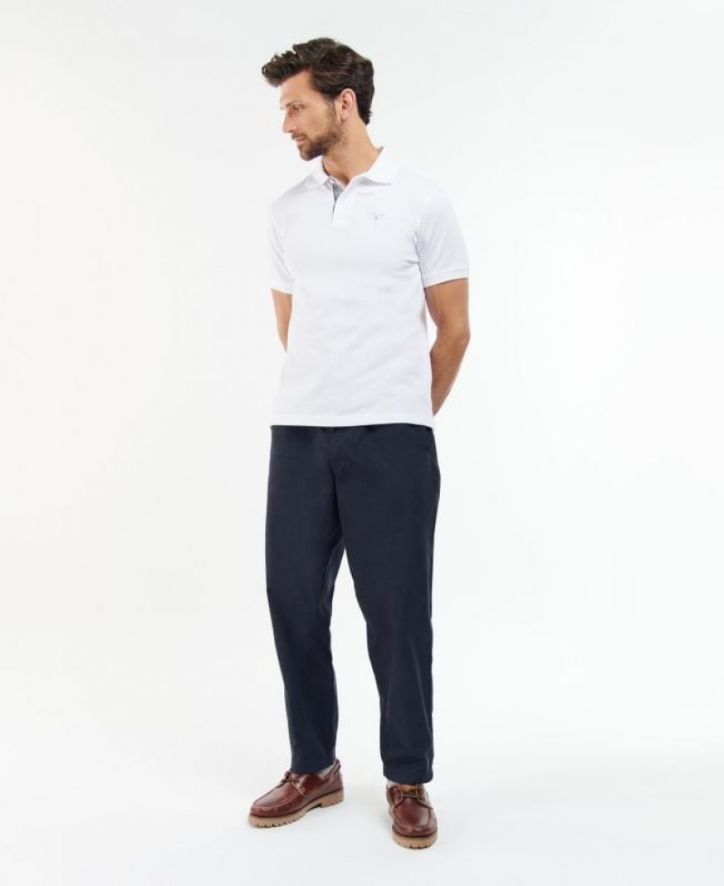 Navy Men Barbour Highgate Twill Pants | US-5762GNCEX