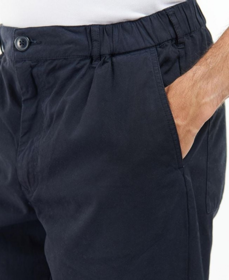 Navy Men Barbour Highgate Twill Pants | US-5762GNCEX