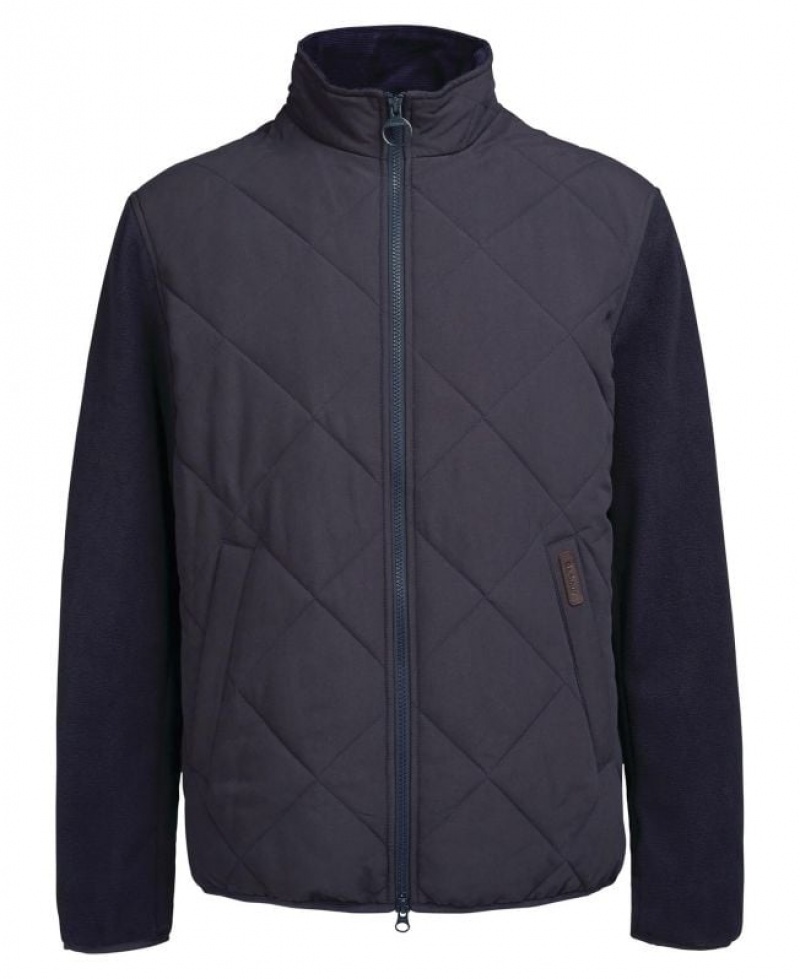 Navy Men Barbour Hybrid Fleece | US-3215MUFBE