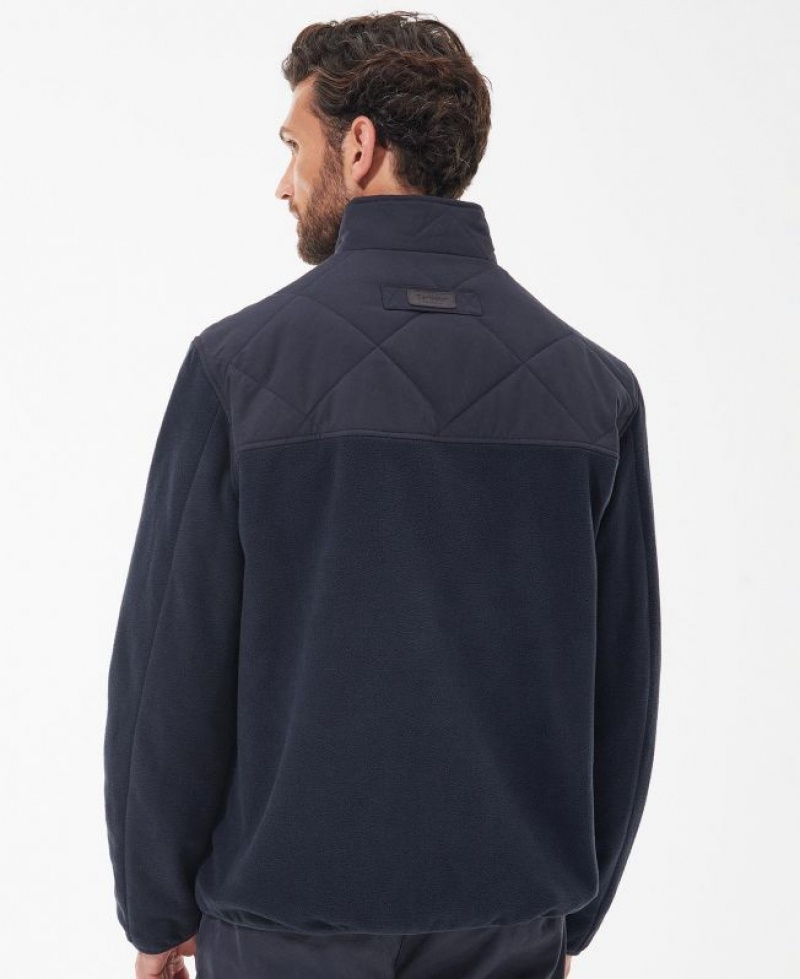 Navy Men Barbour Hybrid Fleece | US-3215MUFBE