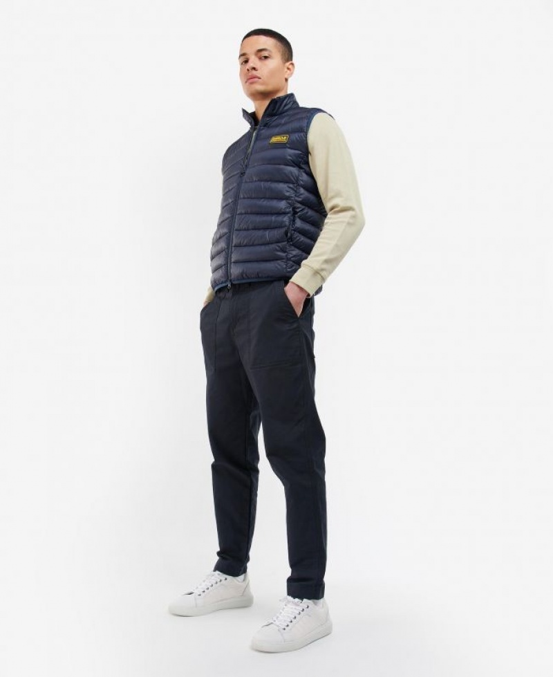 Navy Men Barbour International Racer Reed Vest | US-7142EYNLA