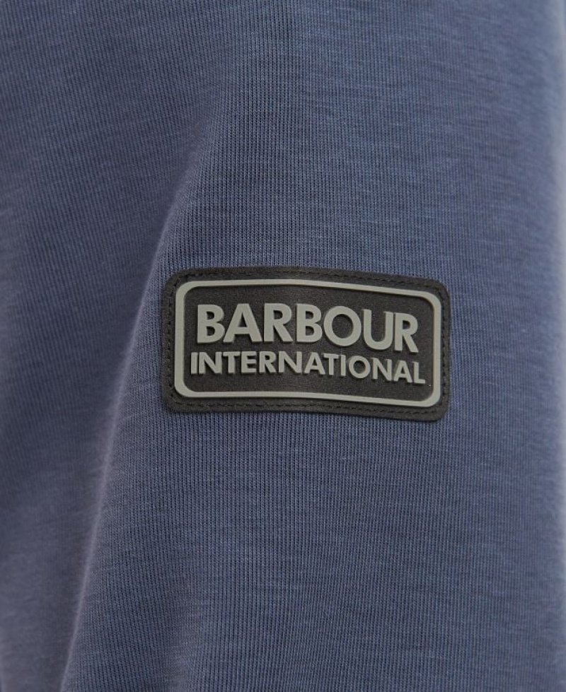 Navy Men Barbour International Sprint Half Zip Sweatshirt | US-7891FDBZX