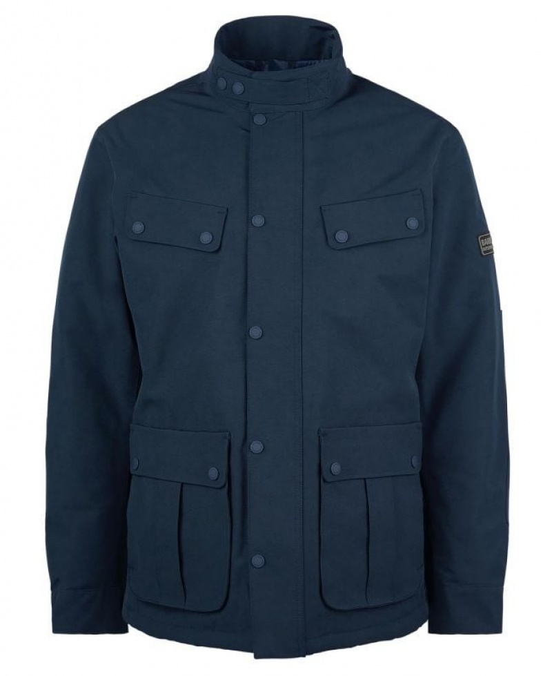 Navy Men Barbour International Tourer Duke Waterproof Jacket | US-9806SCXJF