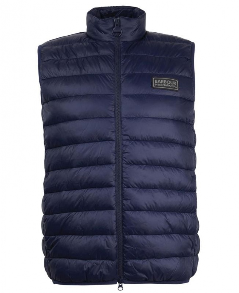 Navy Men Barbour International Tourer Reed Vest | US-6382DJYCP