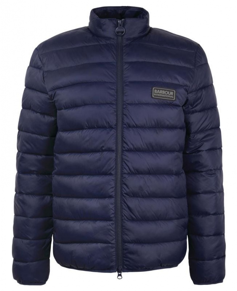 Navy Men Barbour International Tourer Reed Quilted Jacket | US-6952OFMEJ