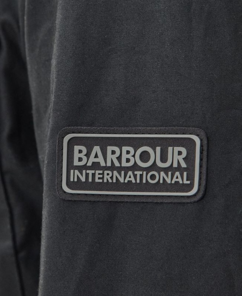 Navy Men Barbour International Tourer Waxed Jacket | US-2687BDYQS