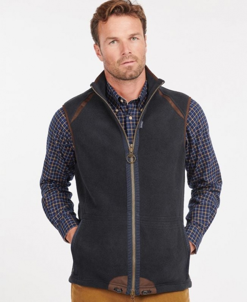 Navy Men Barbour Langdale Vest | US-4073PCKMW