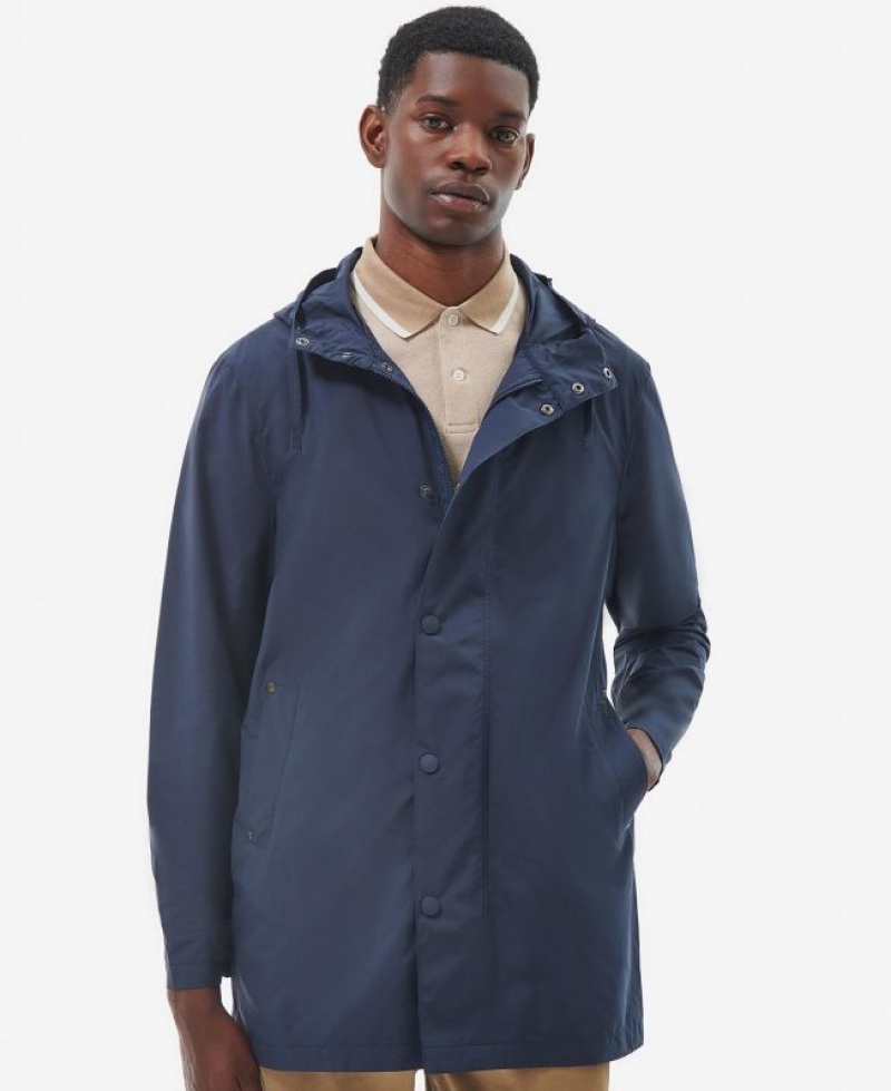 Navy Men Barbour Lightweight City Showerproof Jacket Rain Jacket | US-1865XTIPL