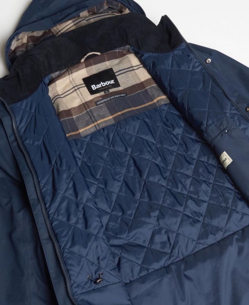 Navy Men Barbour Lonnen Waterproof Jacket | US-0247QWCIS